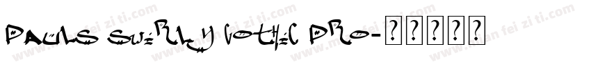 Pauls Swirly Gothic Pro字体转换